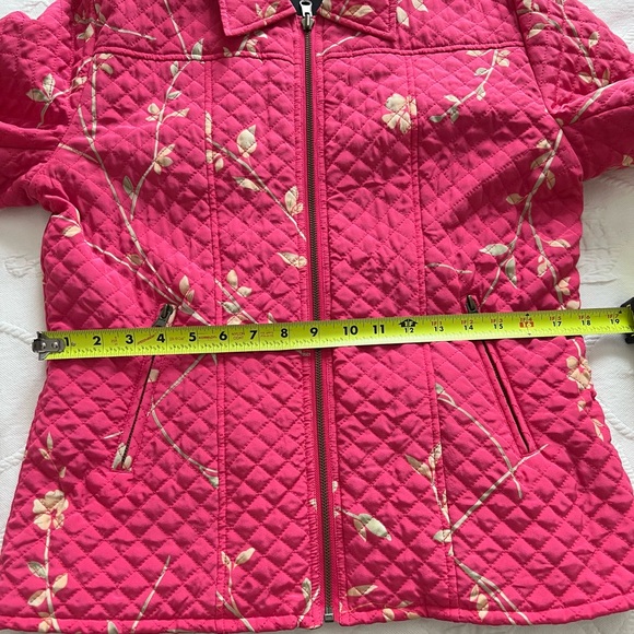 100% Silk reversible front zip jacket black and hot pink  matching scarf - Picture 6 of 11